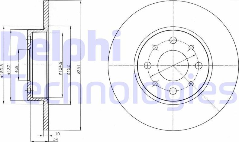 Тормозной диск Delphi. Артикул BG4312