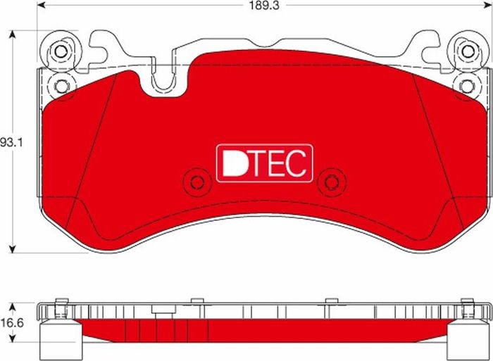 Тормозные колодки TRW DTEC COTEC. Артикул GDB1734DTE