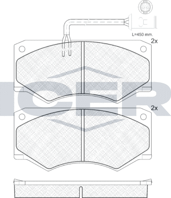 Тормозные колодки Icer. Артикул 140904