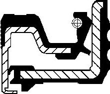 Сальник, уплотнительное кольцо Corteco (NBR (бутадиен-нитрильный каучук)). Артикул 12015395B