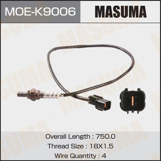 Лямбда-зонд (кислородный датчик) Masuma. Артикул MOE-K9006
