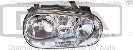 Фара передняя основная DPA правая для Volkswagen Golf III 1993-1998. Артикул 89410184102