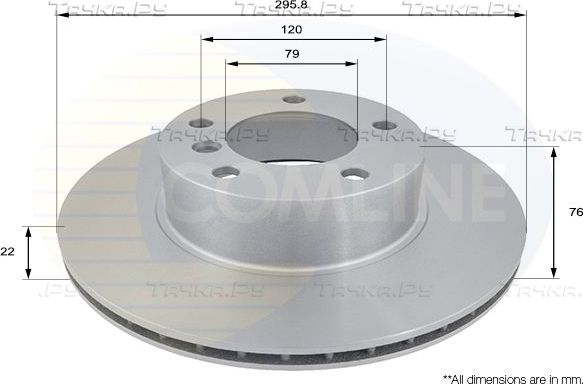 Тормозной диск Comline COATED. Артикул ADC1705V