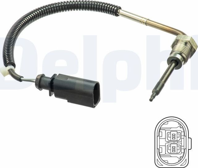 Датчик температуры выхлопных газов Delphi для Audi A5 I (8T) 2007-2012. Артикул TS30209