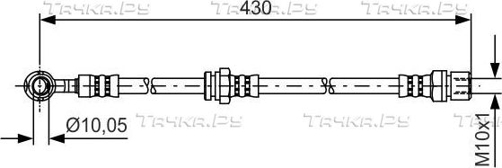 Тормозной шланг Bosch передний правый для Chevrolet Nubira 2005-2011. Артикул 1 987 481 384