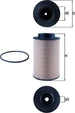 Топливный фильтр Mahle. Артикул KX 191/1D