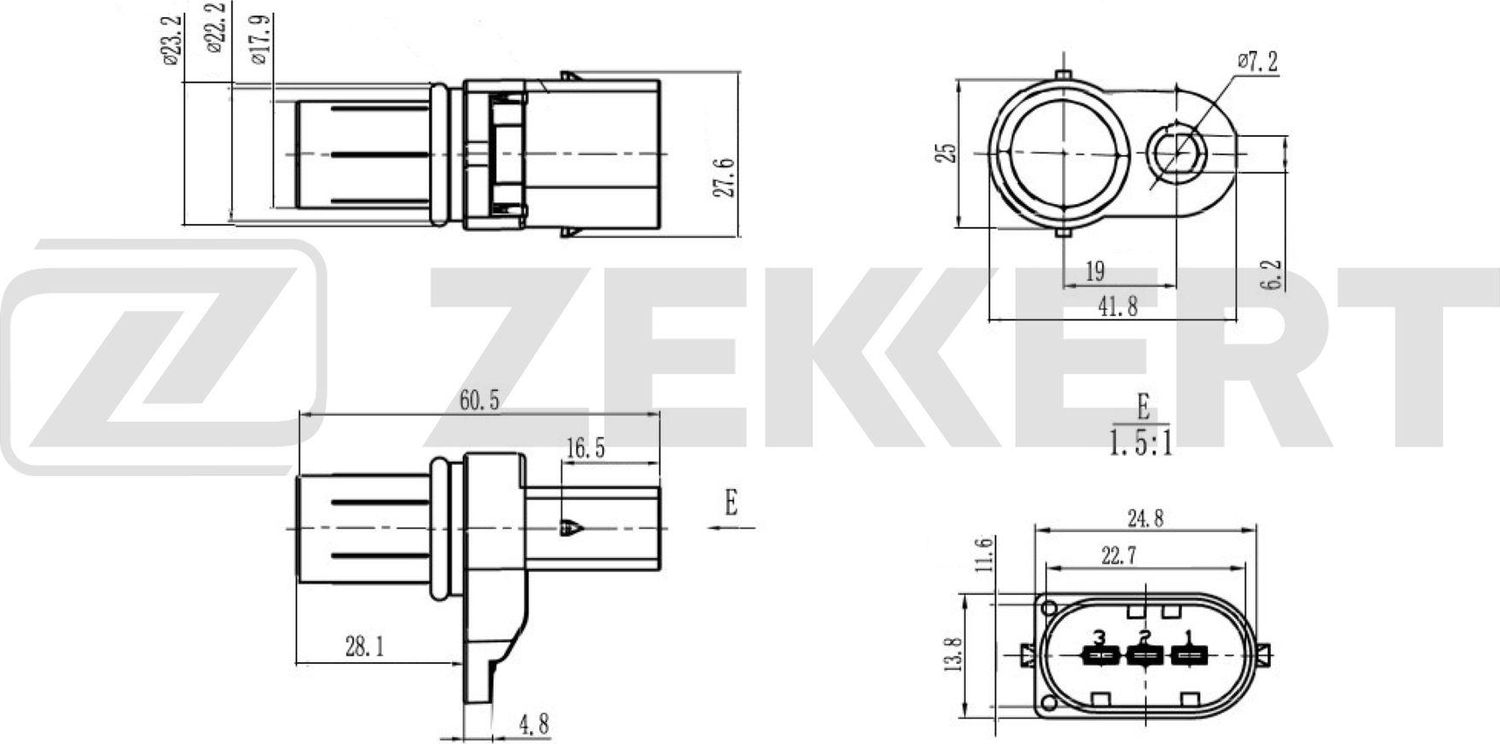 Датчик положения распредвала Zekkert. Артикул SE-5027