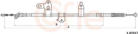 Тормозной шланг Cofle. Артикул 92.1.XT017