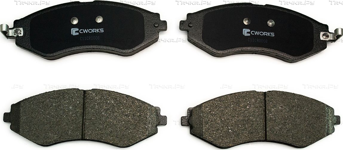 Тормозные колодки Cworks передние для Daewoo Lacetti 2004-2010. Артикул C11CR0008