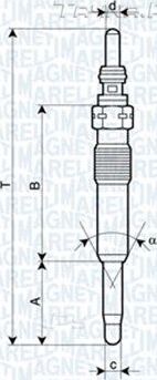 Свеча накаливания (накала) Magneti Marelli. Артикул 062900071304