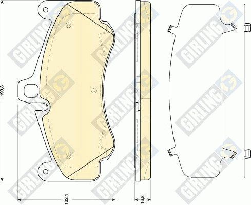 Тормозные колодки Girling. Артикул 6118179