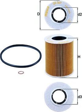 Масляный фильтр Mahle. Артикул OX 369D