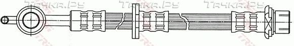 Тормозной шланг TRW передний левый для Toyota Ist I 2004-2007. Артикул PHD510
