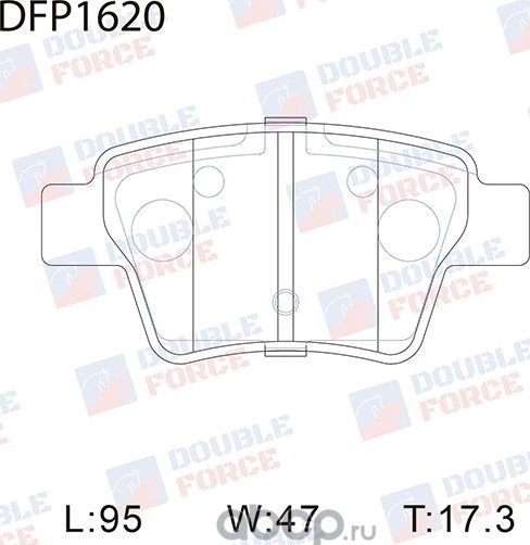 Колодки тормозные дисковые Double Force Double Force. Артикул DFP1620