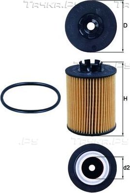 Масляный фильтр Mahle для Opel Corsa C 2000-2009. Артикул OX 173/2D