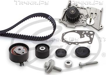 Помпа (водяной насос) с комплектом ремня ГРМ Gates PowerGrip® для Renault Grand Scenic II 2004-2006. Артикул KP45671XS