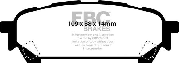 Тормозные колодки EBC Brakes. Артикул DP1687