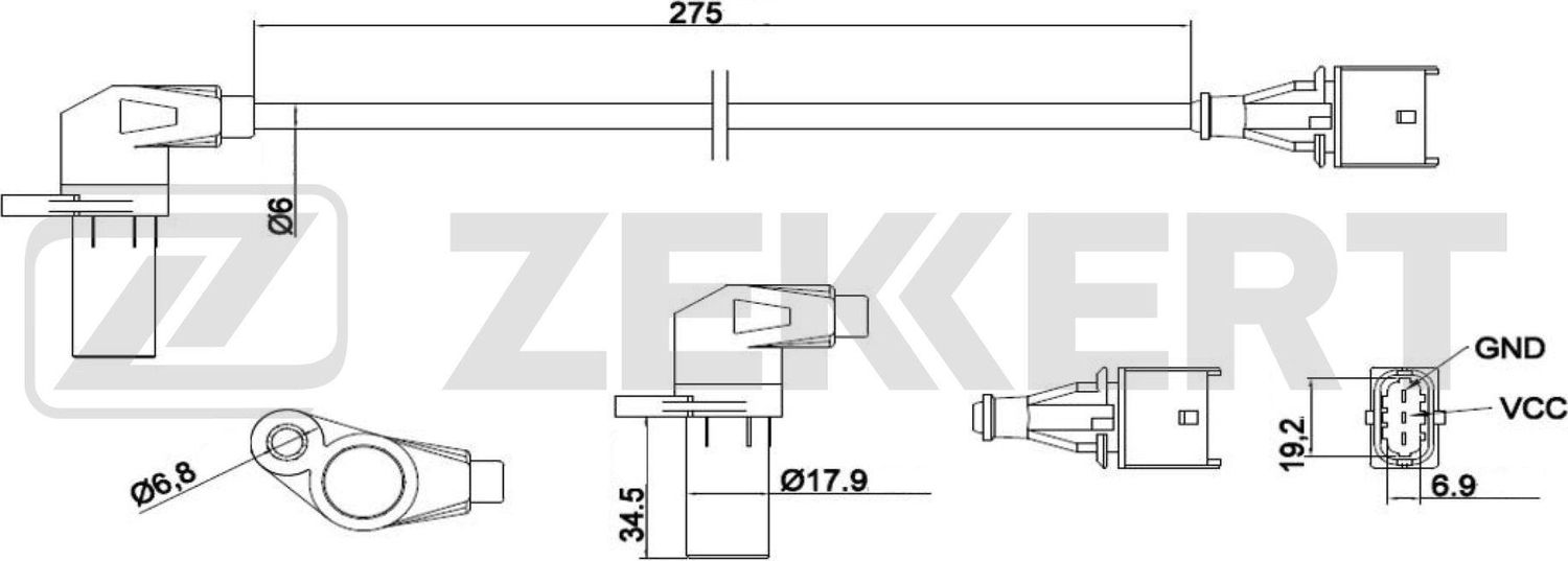 Датчик положения коленвала Zekkert. Артикул SE-4024