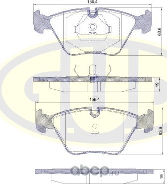 Тормозные колодки G.U.D.. Артикул GBP027000