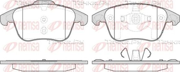 Тормозные колодки Remsa передние для Citroen C4 I 2004-2011. Артикул 1249.30