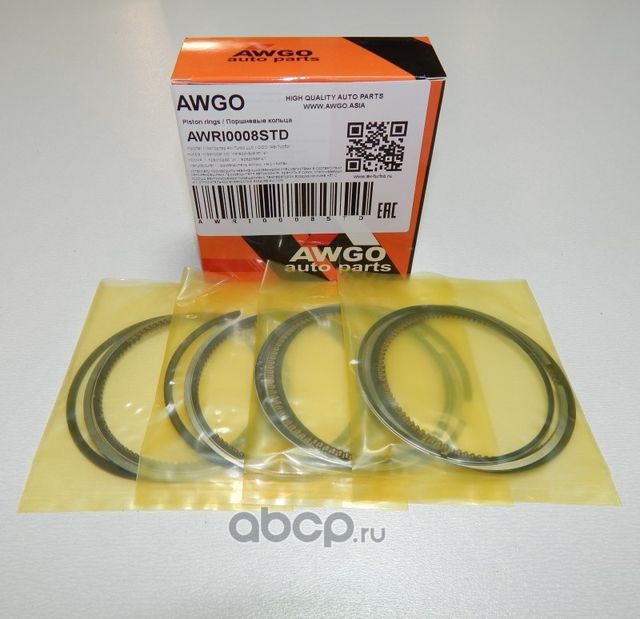 Компл. колец STD на 4 поршня AWRI0008STD (Awgo). Артикул AWRI0008STD