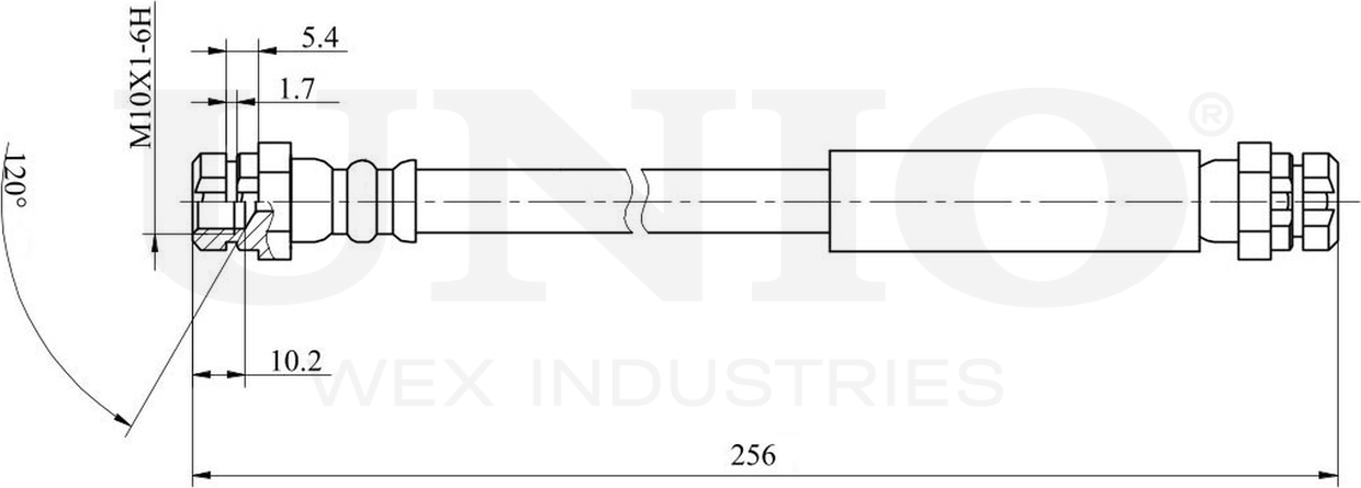 Шланг тормозной (Unio). Артикул BRH-10002