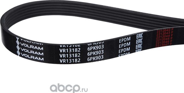 РЕМЕНЬ ПОЛИКЛИНОВЫЙ PEUGEOT 308 1.4 1.6 0715 VOL (Volram). Артикул VR13182