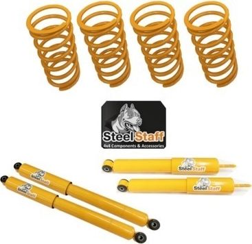 Лифт-комплект SteelStaff усиленной подвески (пружины и амортизаторы) для ВАЗ 2123 Chevrolet Niva 2002-2026, лифт 50 мм. Артикул SSK-CHEV-50-1
