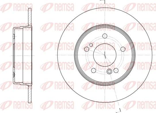 Тормозной диск Remsa задний для Chrysler Crossfire 2003-2008. Артикул 6467.00