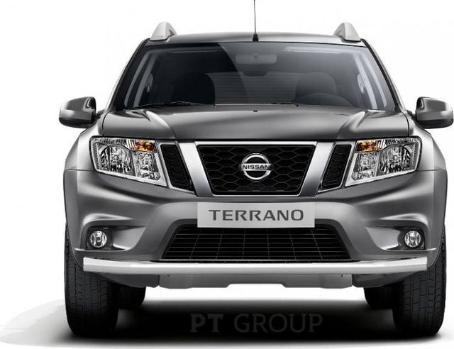Защита PT Group переднего бампера одинарная d=63 мм (НПС) Nissan Terrano III 2014-2022. Артикул RDU220205