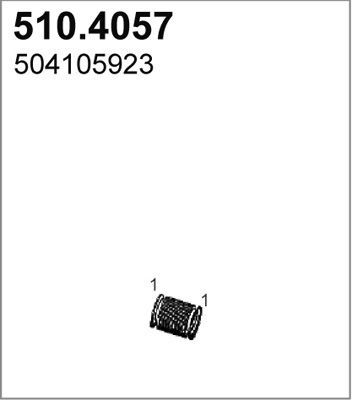 Гофра глушителя Asso. Артикул 510.4057