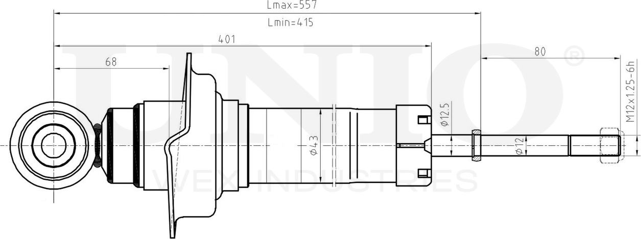 Амортизатор подвески (Unio). Артикул SAB-10669