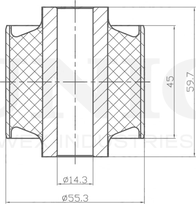 Сайлентблок реактивной тяги (Unio). Артикул RMP-20434