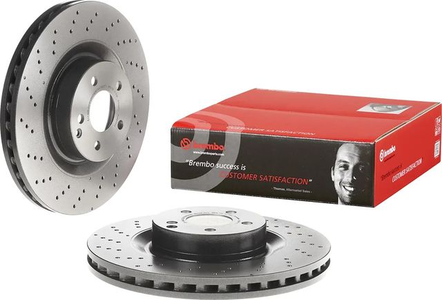 Тормозной диск Brembo UV Coated передний для Mercedes-Benz S-Класс V (W221) 2005-2013. Артикул 09.A817.11