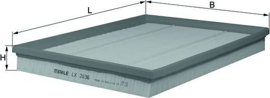 Воздушный фильтр Mahle. Артикул LX 2036