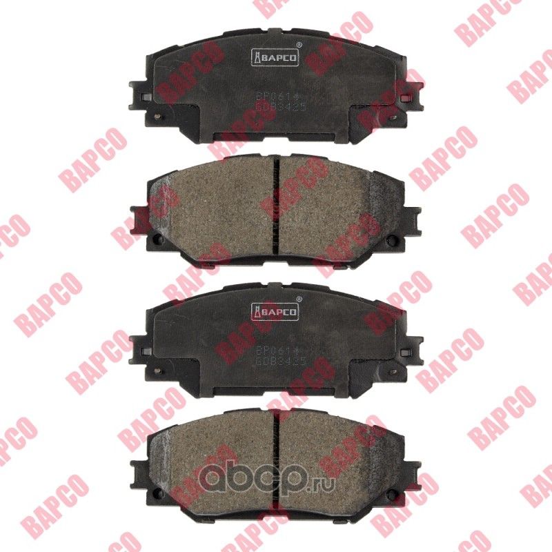 Колодки тормозные дисковые пер. TOYOTA AURIS(_E15_), COROLLA(_E12_), M (Bapco) Bapco. Артикул BP0614