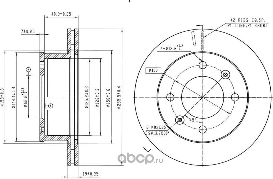 BR1019S_Диск тормозной AVANTECH Avantech. Артикул BR1019S