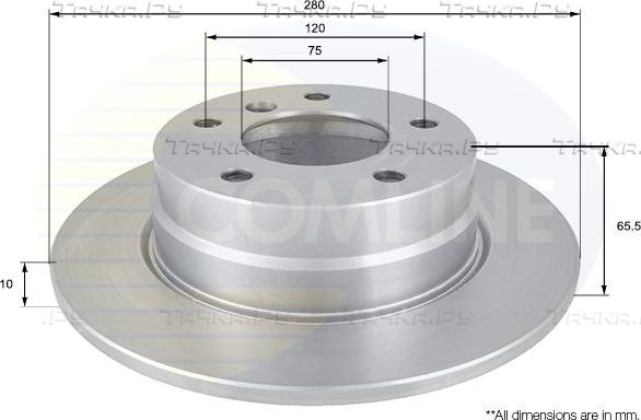 Тормозной диск Comline задний для BMW 1 I (E81/E82/E87/E88) 2004-2011. Артикул ADC1731