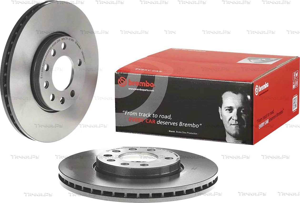 Тормозной диск Brembo UV Coated передний для Opel Vectra C 2002-2009. Артикул 09.9165.11