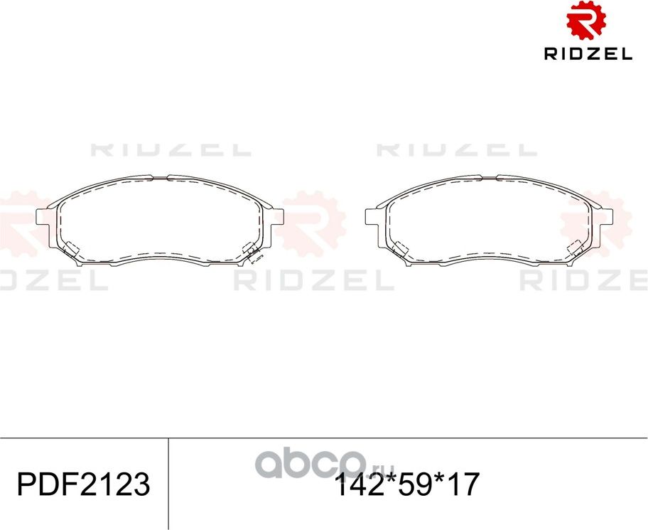 Колодки тормозные передние Nissan Qashqai 07 Ridzel PDF2123 В Ridzel. Артикул PDF2123