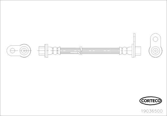 Тормозной шланг Corteco задний левый для Citroen C-Crosser 2007-2013. Артикул 19036500