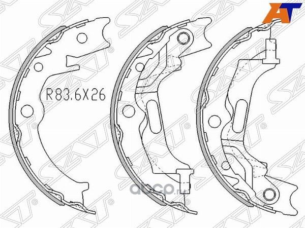 КОЛОДКИ ТОРМОЗНЫЕ RR CHEVROLET LACETTI 1.6 БАРАБАН (SAT). Артикул ST96496764
