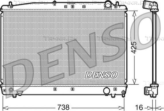 Радиатор охлаждения двигателя Denso (алюминий). Артикул DRM50033