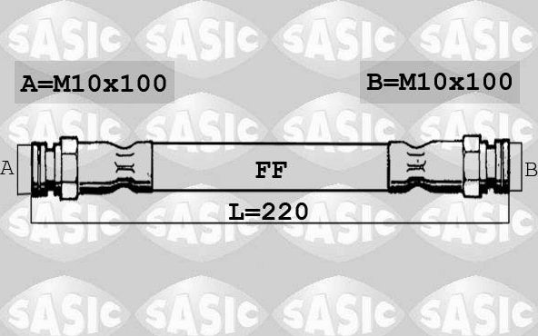 Тормозной шланг Sasic. Артикул SBH0166