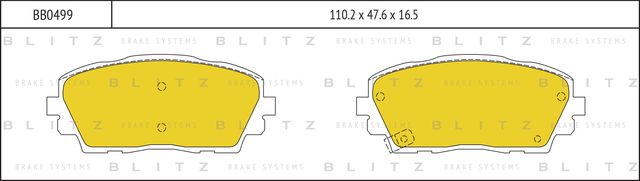 Колодки тормозные KIA PICANTO 11- передн. (Blitz) Blitz. Артикул BB0499