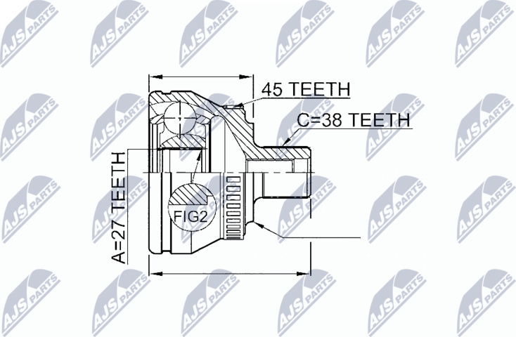 Шрус внутренний (граната) NTY. Артикул NPZ-AU-047
