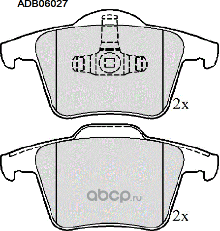 Колодки тормозные дисковые (Allied Nippon). Артикул ADB06027
