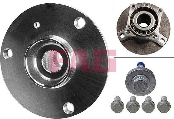 Ступица колеса с интегрированным подшипником Fag задняя для Smart Fortwo II (W451) 2007-2015. Артикул 713 6610 10