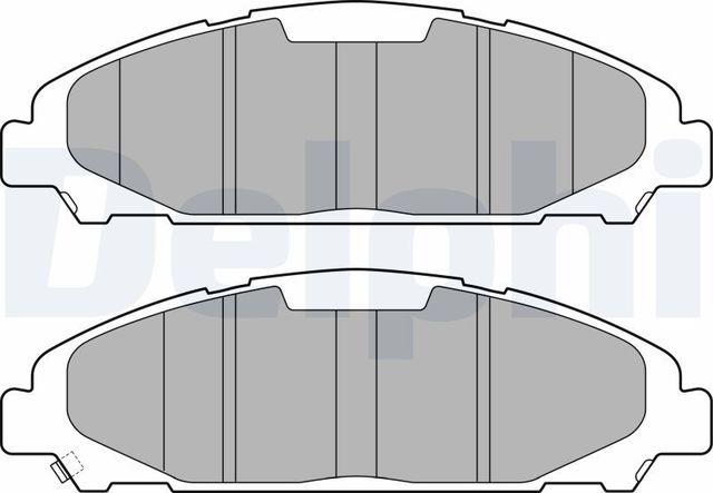 Тормозные колодки Delphi (Low-Metallic) передние для Ford Mustang VI 2015-2015. Артикул LP3255