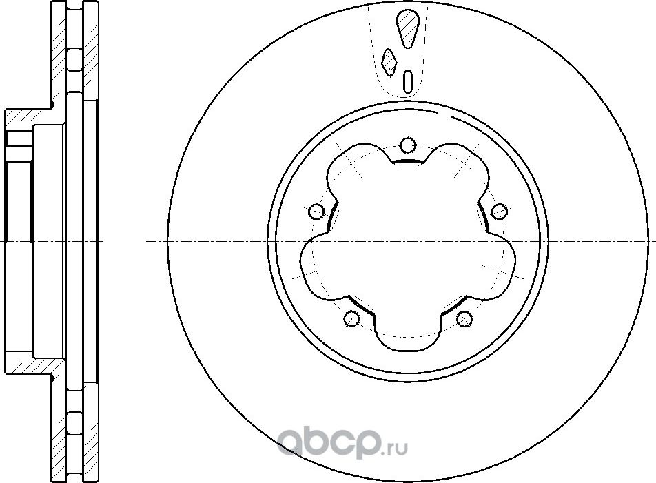 Диск тормозной вентилируемый (G-Brake). Артикул GR20550